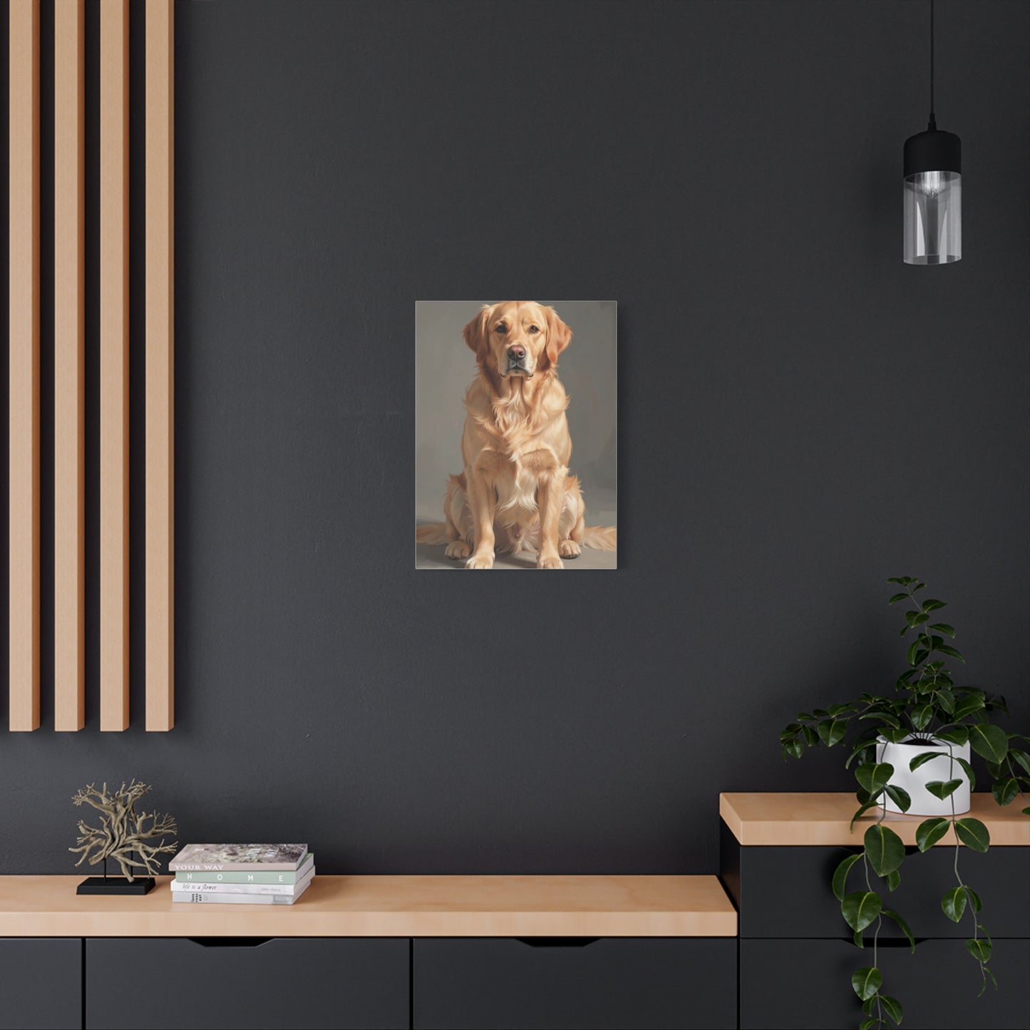 Golden Retriever Portrait Canvas Print — Matte Stretched Wall Art