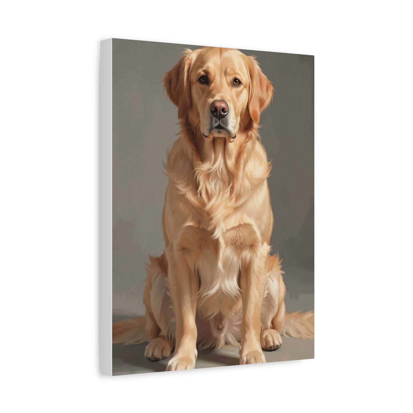 Golden Retriever Portrait Canvas Print — Matte Stretched Wall Art