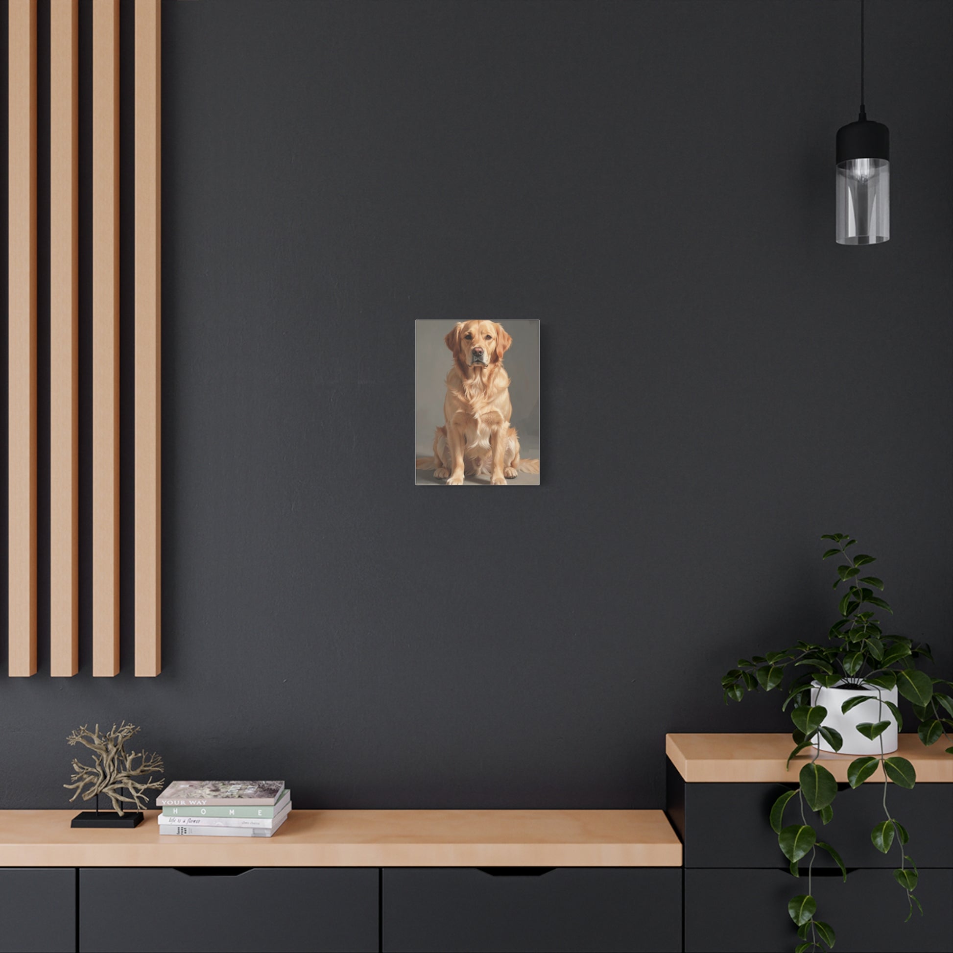 Golden Retriever Portrait Canvas Print — Matte Stretched Wall Art