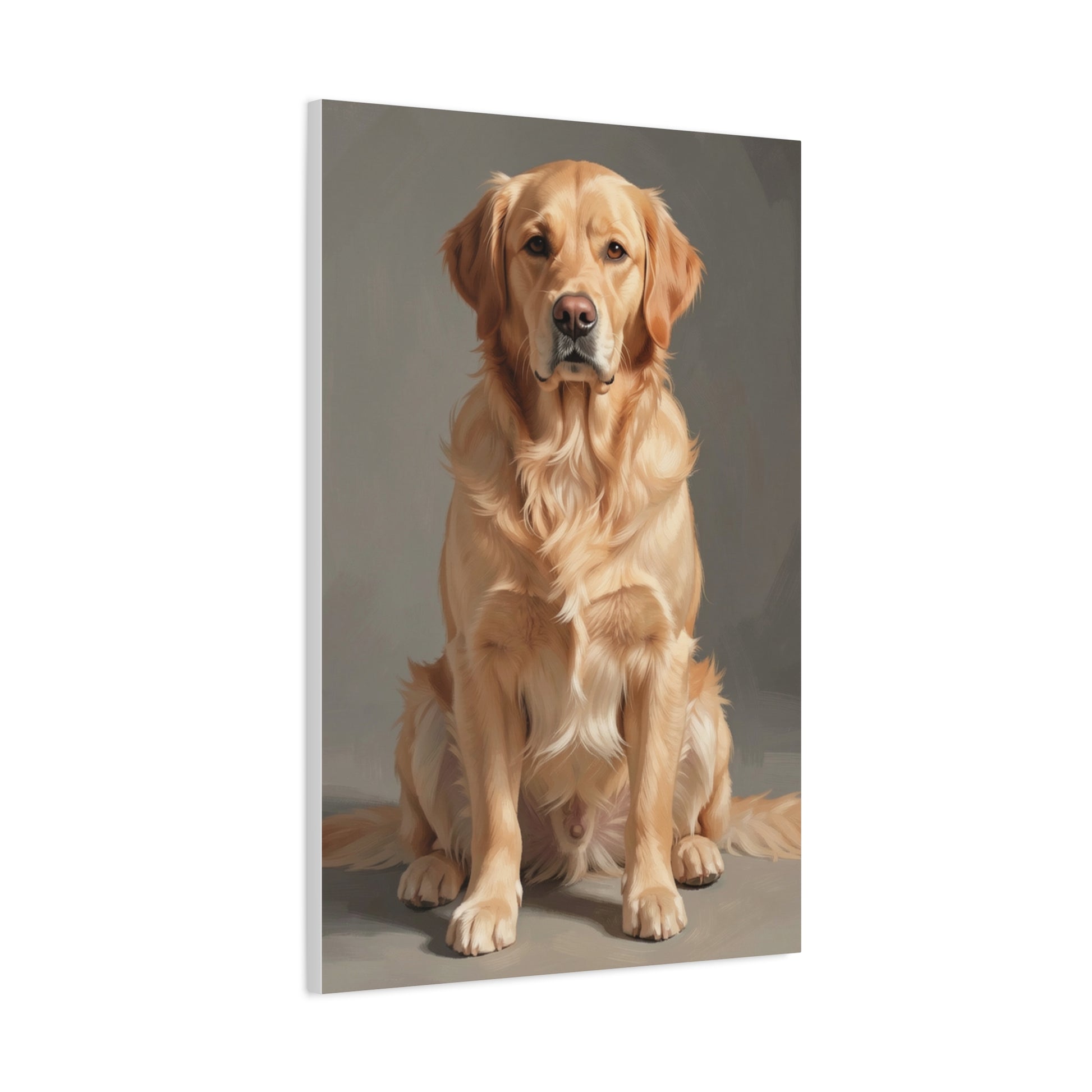 Golden Retriever Portrait Canvas Print — Matte Stretched Wall Art