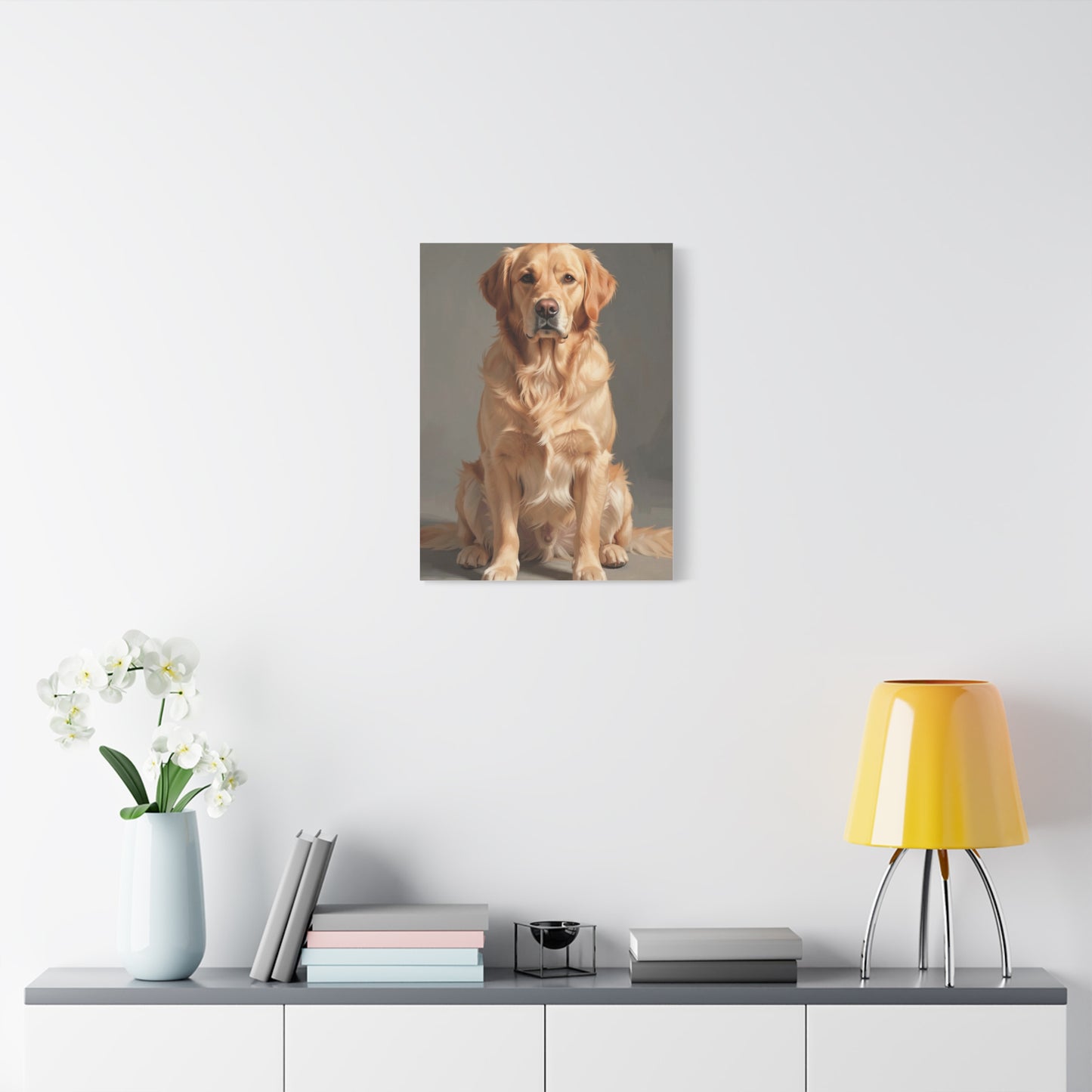 Golden Retriever Portrait Canvas Print — Matte Stretched Wall Art