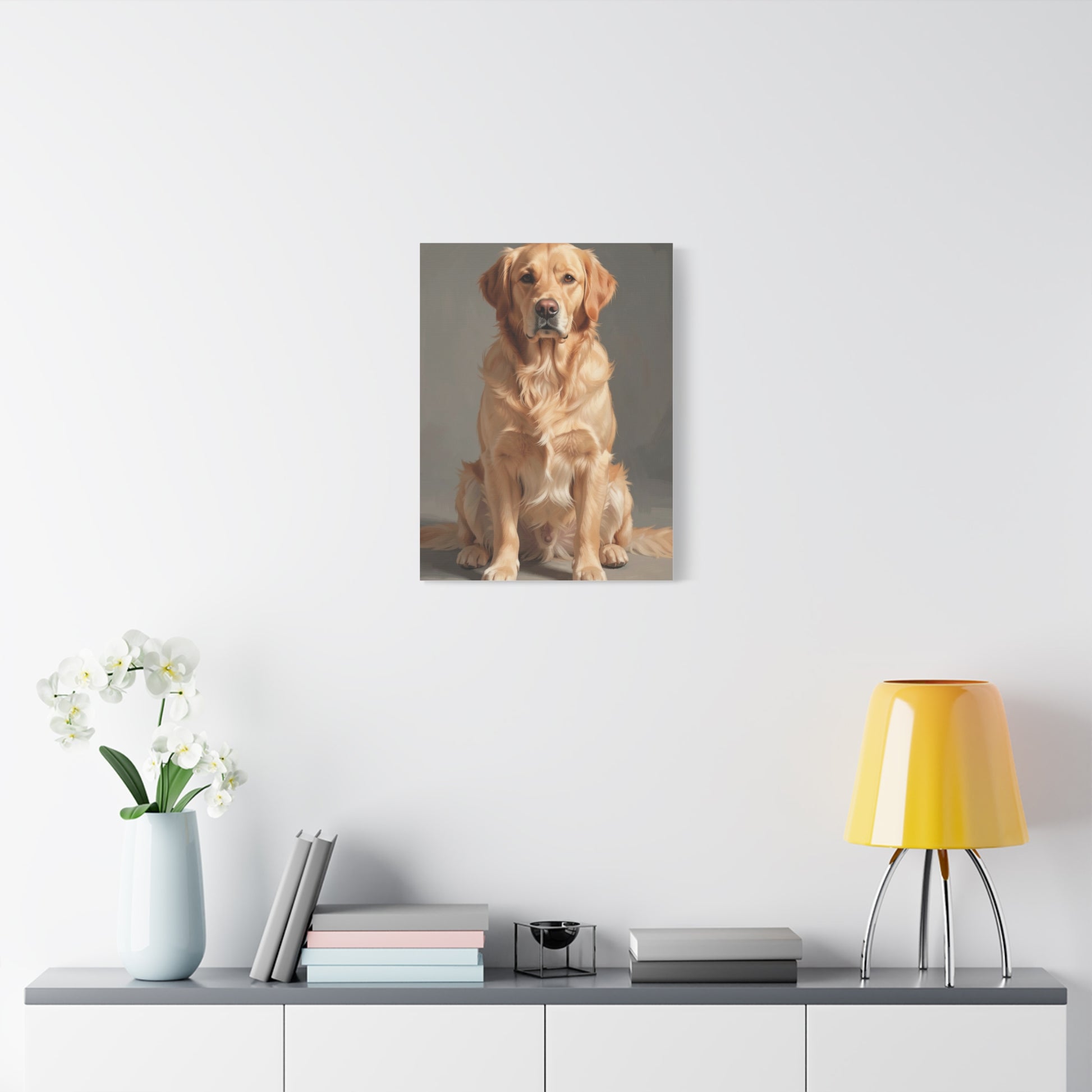 Golden Retriever Portrait Canvas Print — Matte Stretched Wall Art