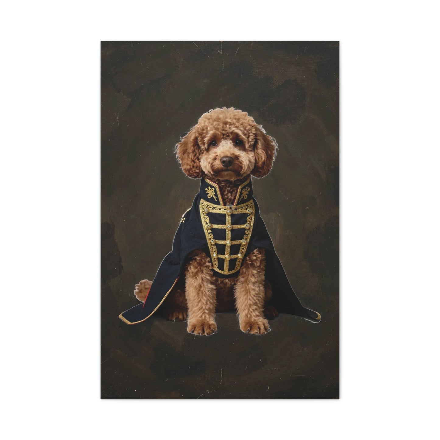 View details for Royal Poodle Canvas Print — Dog Wall Art, Vintage Military Costume Royal Poodle Canvas Print — Dog Wall Art, Vintage Military Costume