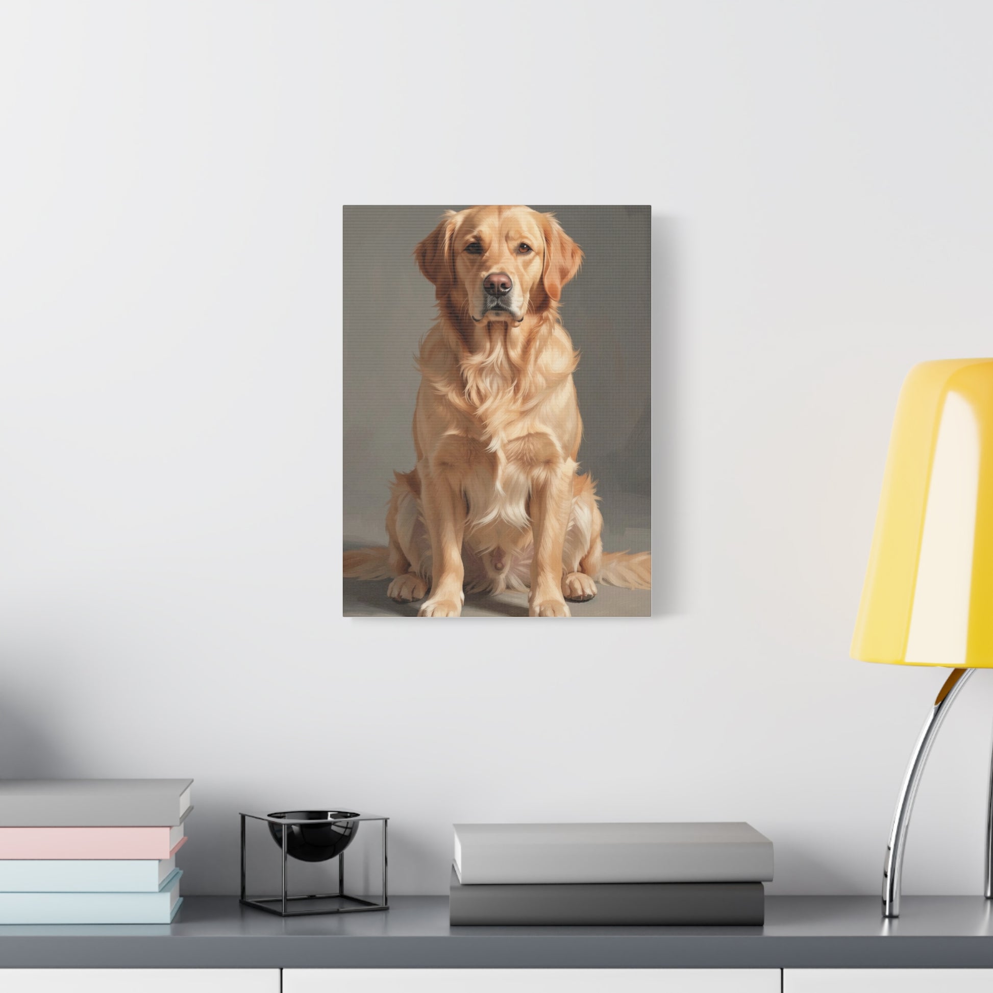Golden Retriever Portrait Canvas Print — Matte Stretched Wall Art