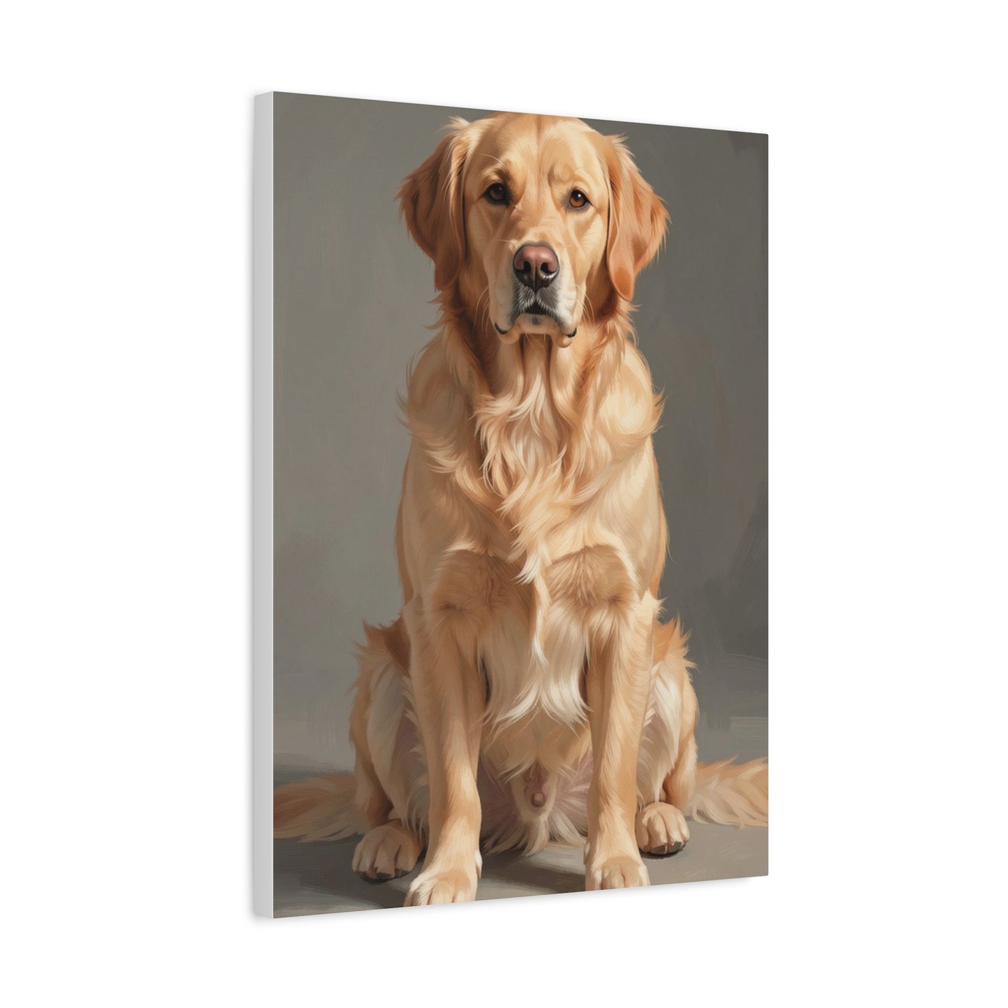 Golden Retriever Portrait Canvas Print — Matte Stretched Wall Art